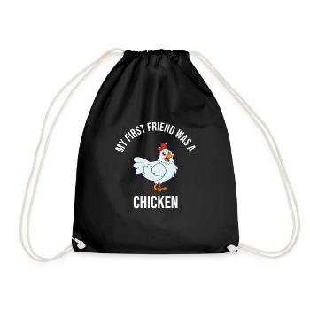 Drôle de poulet disant poulet - Sac de sport léger - noir - Devant