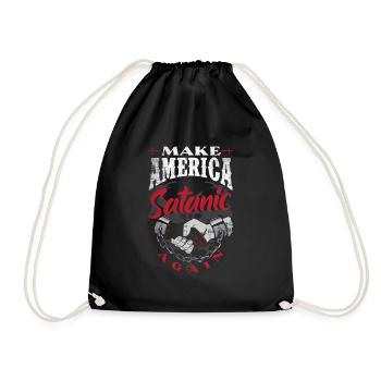Satan Make America Satanic Again Occult - Drawstring Bag - black - Front