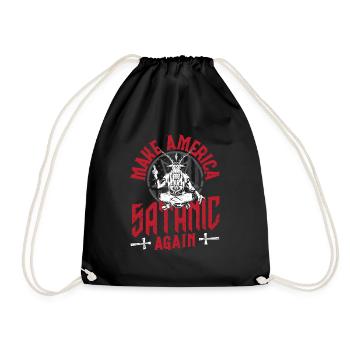 Satan Make America Satanic Again Occult - Drawstring Bag - black - Front
