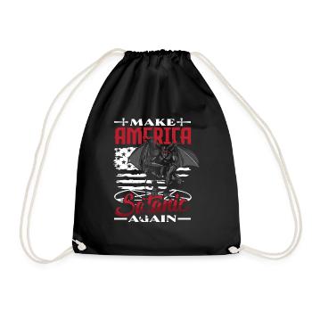 Satan Make America Satanic Again Occult - Drawstring Bag - black - Front