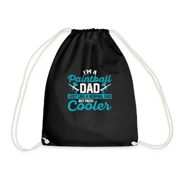 I'm a paintball dad Funny paintballer - Drawstring Bag - black - Front