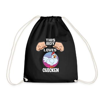 Drôle de poulet disant poulet - Sac de sport léger - noir - Devant