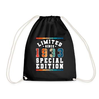 Limited Edition since 1933 Birthday Gift - Drawstring Bag - black - Front