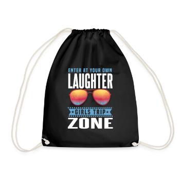 Funny Girls Trip - Drawstring Bag - black - Front