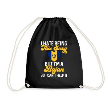 Barbados flag Barbadian bayan - Drawstring Bag - black - Front