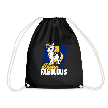 Barbados flag Barbadian bayan - Drawstring Bag - black - Front