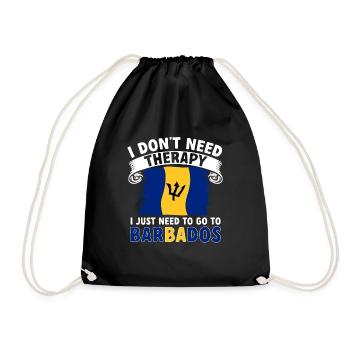 Barbados flag Barbadian bayan - Drawstring Bag - black - Front