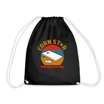 Corn Star Your Hole Is My Goal Bean Bag Toss Cornh - Turnbeutel - Schwarz - Vorne