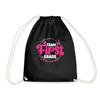 Équipe Inscription en première année Premier jour d’école - Sac de sport léger - noir - Devant