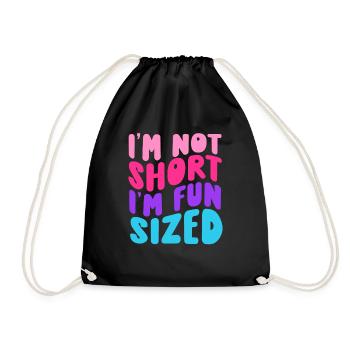 Je ne suis pas petit je suis de taille amusante - Sac de sport léger - noir - Devant