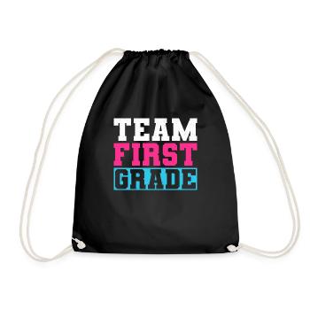 Équipe Inscription en première année Premier jour d’école - Sac de sport léger - noir - Devant