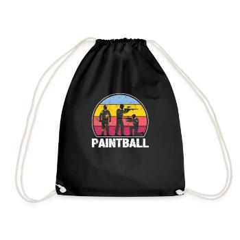 Paintball Cool Paintballers Tactical Team Sports - Drawstring Bag - black - Front
