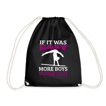Gymnastics Gymnast Girls Gymnastics Club Apparatus Gymnastics - Drawstring Bag - black - Front