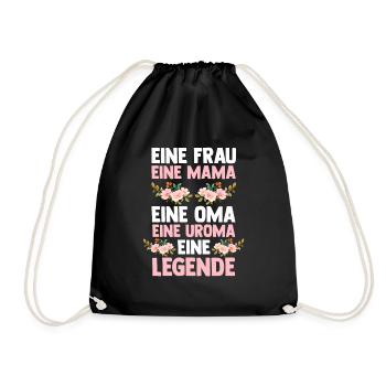 Mutter Mama Oma Uroma - Turnbeutel - Schwarz - Vorne