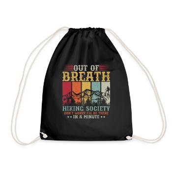 Out Of Breath Hiking Society Je serai là - Sac de sport léger - noir - Devant