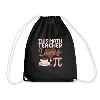 Dieser Mathelehrer liebt Kaffee & Pi Symbol Lustig - Turnbeutel - Schwarz - Vorne