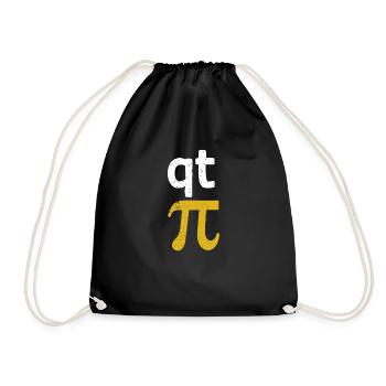 Q T Pie Cutie Pi Day Funny Math Geek 3.14 Science - Sac de sport léger - noir - Devant