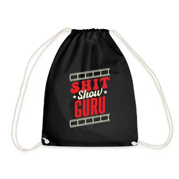 Sarkasmus, Scheiße, Show, Guru, Witz, Humor - Turnbeutel - Schwarz - Vorne