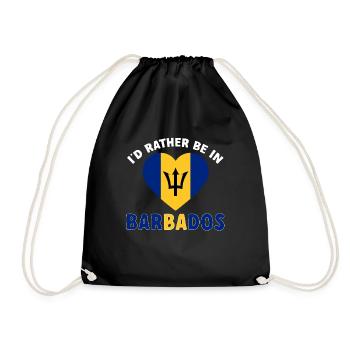 Barbados flag Barbadian bayan - Drawstring Bag - black - Front