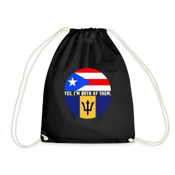 Barbados flag Barbadian bayan - Drawstring Bag - black - Front