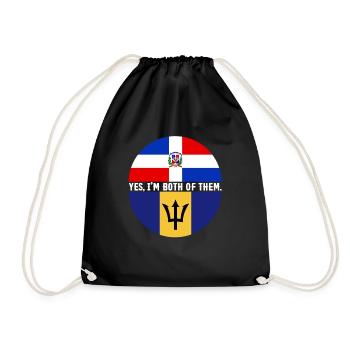 Barbados flag Barbadian bayan - Drawstring Bag - black - Front