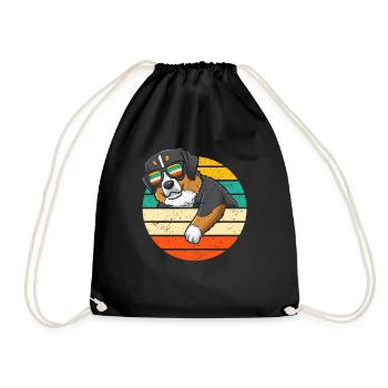 Berner Sennenhund Bouvier Bernois Hund Retro - Turnbeutel - Schwarz - Vorne