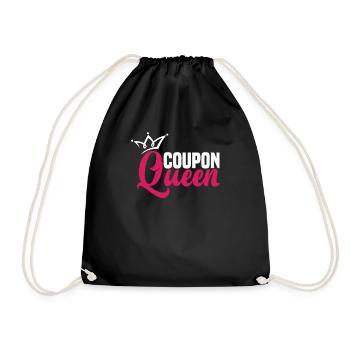 Lustiges Extrem Couponing Coupon Geschenk - Turnbeutel - Schwarz - Vorne