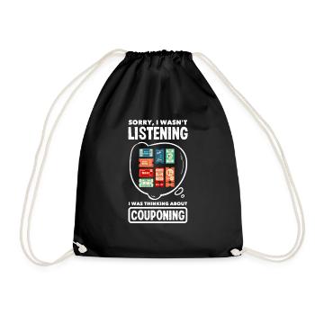 Funny Extreme Couponing Coupon Gift - Drawstring Bag - black - Front