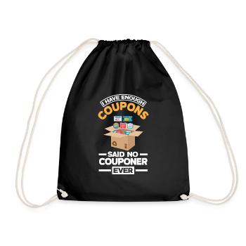 Lustiges Extrem Couponing Coupon Geschenk - Turnbeutel - Schwarz - Vorne