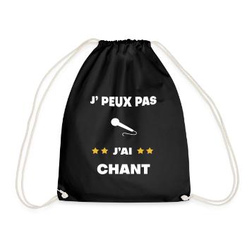 je peux pas j'ai chant cadeau chanteur - Sac de sport léger - noir - Devant