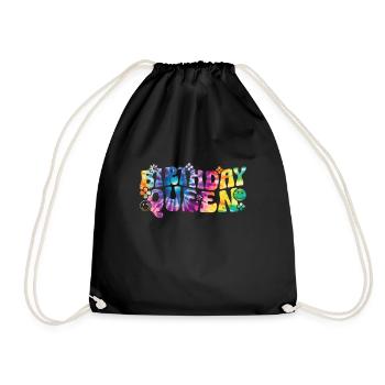 Anniversaire Queen Groovy Flower Party Famille - Sac de sport léger - noir - Devant