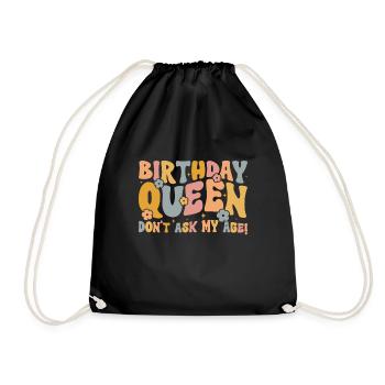 Anniversaire Queen Groovy Flower Party Famille - Sac de sport léger - noir - Devant