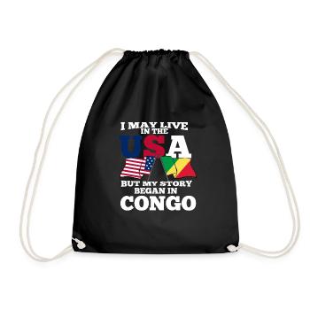 Congo America Usa Gift - Drawstring Bag - black - Front