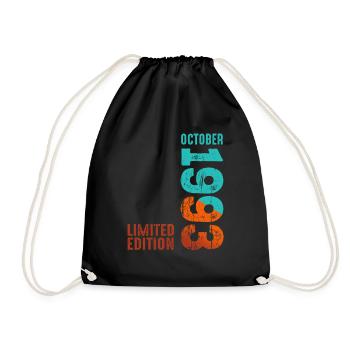 Since October 1993 Year 1993 Retro Edition - Drawstring Bag - black - Front