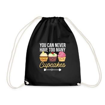 Pastry Chef Baker Baking Funny Never Have Too Many - Turnbeutel - Schwarz - Vorne