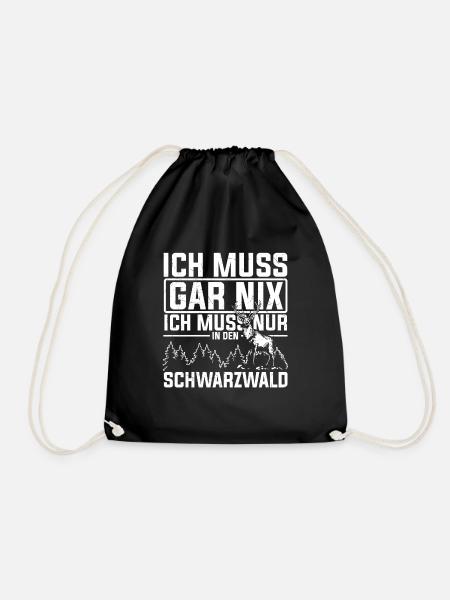 Schwarzwald Urlaub Deutschland Schwarzwälder Wande - Turnbeutel - Schwarz