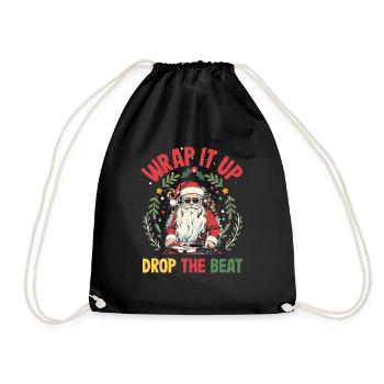 Wrap it up drop the beat DJ Xmas Hip Hop Rapper - Sac de sport léger - noir - Devant