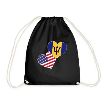 Barbados flag Barbadian bayan - Drawstring Bag - black - Front