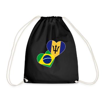 Barbados flag Barbadian bayan - Drawstring Bag - black - Front