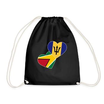 Barbados flag Barbadian bayan - Drawstring Bag - black - Front