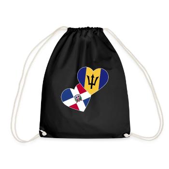 Barbados flag Barbadian bayan - Drawstring Bag - black - Front