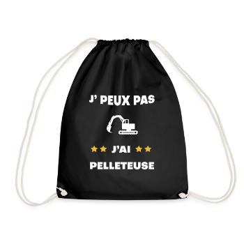 je peux pas j'ai pelleteuse cadeau pelleteur - Sac de sport léger - noir - Devant