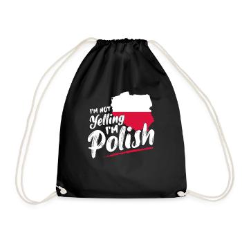 Je ne crie pas, je suis polonais, Pologne, fière Polska - Sac de sport léger - noir - Devant