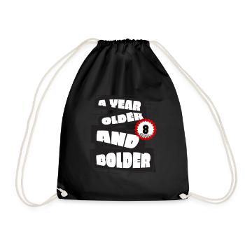 Un an plus drôle 8 ans Anniversaire Geburtstag - Sac de sport léger - noir - Devant