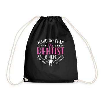 N’ayez pas peur Le dentiste est ici Zahnarzt - Sac de sport léger - noir - Devant