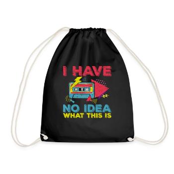 Je n’ai aucune idée de ce que c’est cassette - Sac de sport léger - noir - Devant