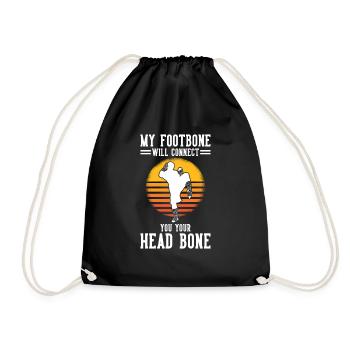 Muay Thai Boxing - Turnbeutel - Schwarz - Vorne