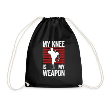 Muay Thai Boxing - Turnbeutel - Schwarz - Vorne
