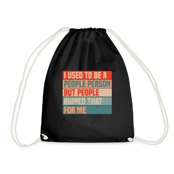 J’avais l’habitude d’être une personne introvertie Citation introvertie - Sac de sport léger - noir - Devant