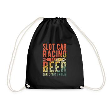 Slot Car Racing And Beer Slotcar Lover Gift - Turnbeutel - Schwarz - Vorne